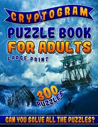 cryptogram puzzle book for adults large print
