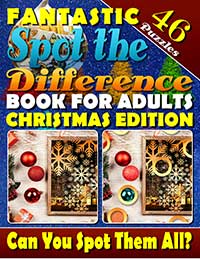 fantastic spot the difference book for adults: christmas edition