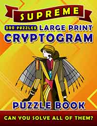 supreme large print cryptogram puzzle books