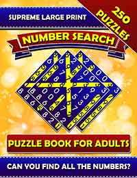 supreme large print number search puzzle book for adults: