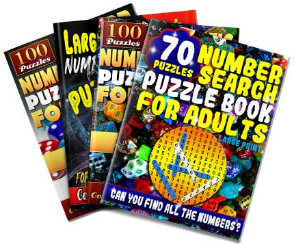 number searcj puzzle books for adults