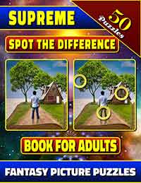 supreme spot the difference book for adults: fanatsy