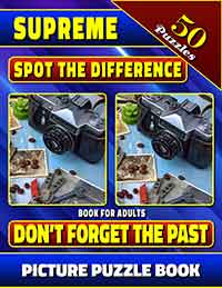 supreme spot the difference book for adults: don't forget the past