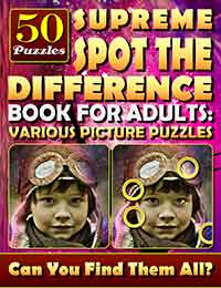 supreme spot the difference book for adults: various picture puzzles